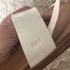 Reef Cream Slide Sandals